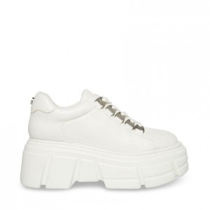 Women Steve Madden Turbo Platforms White | 3784691-VI