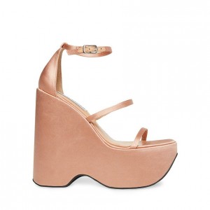 Women Steve Madden Varia Platforms Pink | 8609734-XI