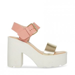 Women Steve Madden Vesta Platforms Pink Multicolor | 8492103-UL