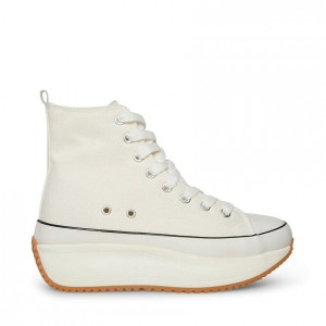 Women Steve Madden Winston Platforms White | 6527193-MT
