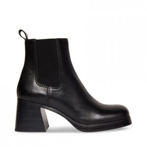 Women Steve Madden Zeke Block Platforms Black | 1896720-GQ