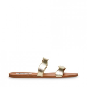 Women Steve Madden Ziggy Sandals Gold | 2075913-BJ