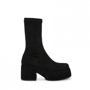Women Steve Madden Zuri Platforms Black | 1859346-HB